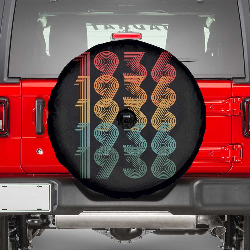 90th Birthday Spare Tire Cover Vintage 1936 Retro 90 Years Old Birthday