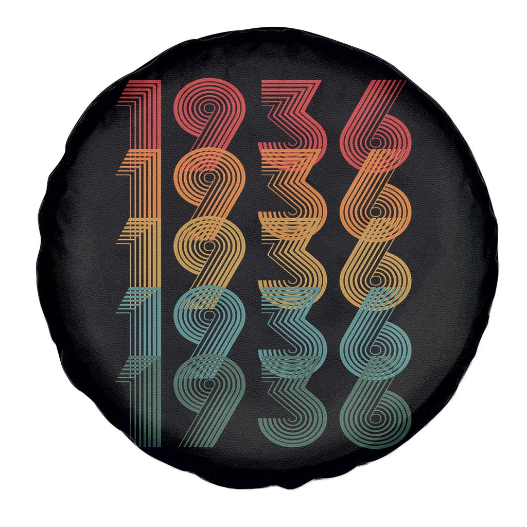 90th Birthday Spare Tire Cover Vintage 1936 Retro 90 Years Old Birthday