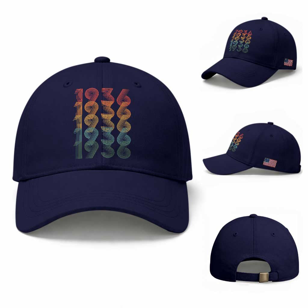 90th Birthday Baseball Cap Vintage 1936 Retro 90 Years Old Birthday