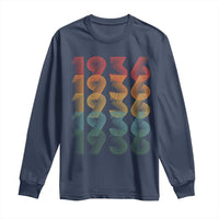 90th Birthday Long Sleeve Shirt Vintage 1936 Retro 90 Years Old Birthday