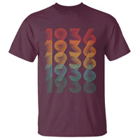 90th Birthday T Shirt Vintage 1936 Retro 90 Years Old Birthday