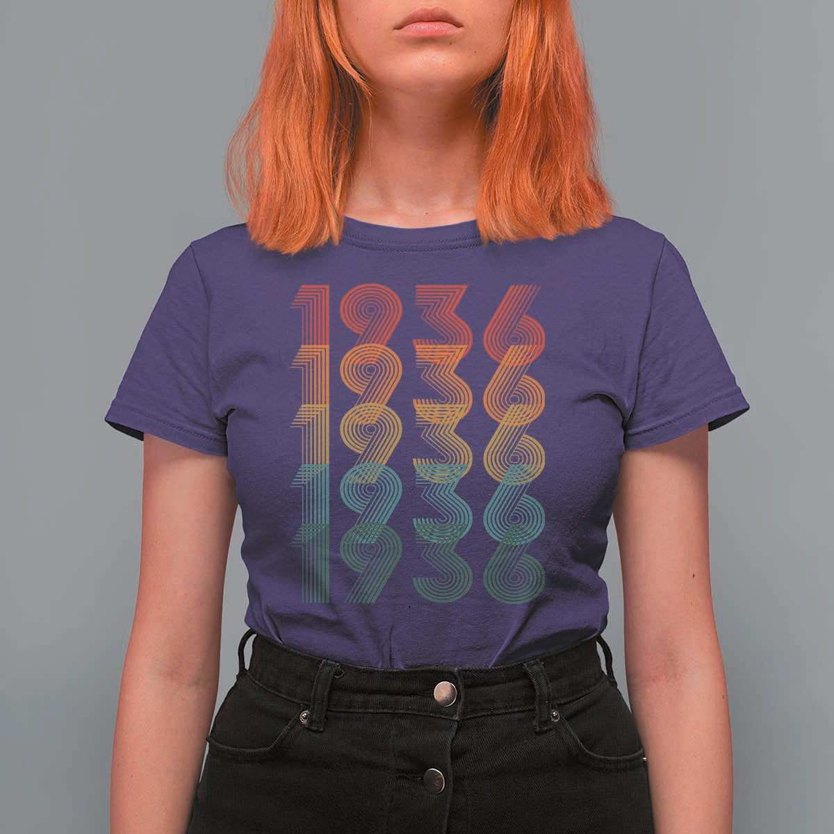 90th Birthday T Shirt For Women Vintage 1936 Retro 90 Years Old Birthday