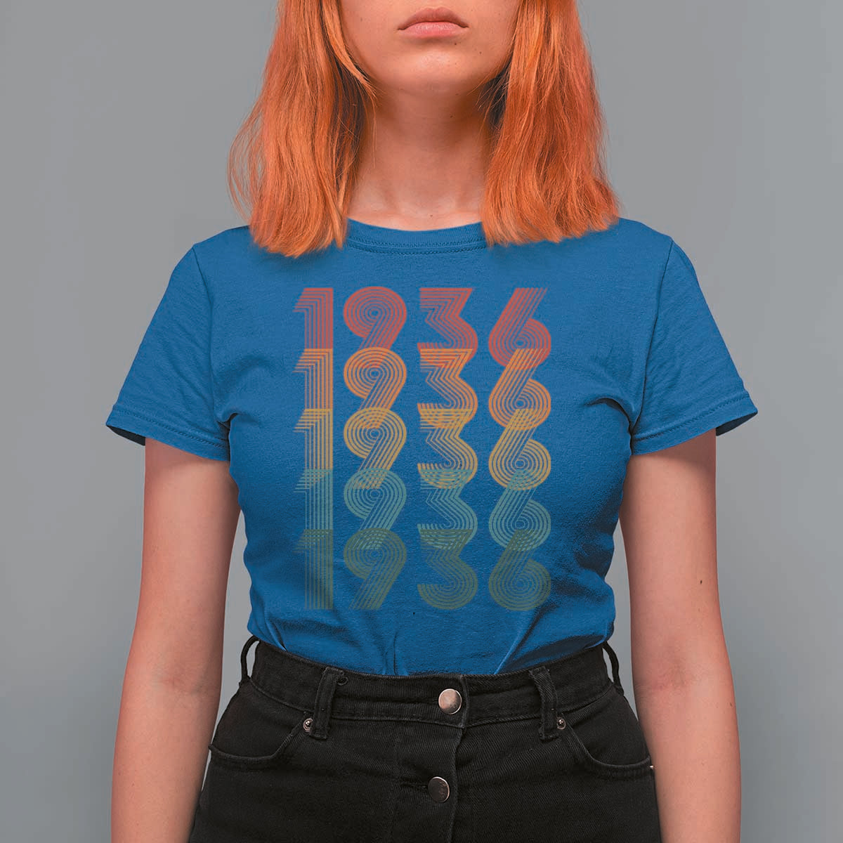 90th Birthday T Shirt For Women Vintage 1936 Retro 90 Years Old Birthday
