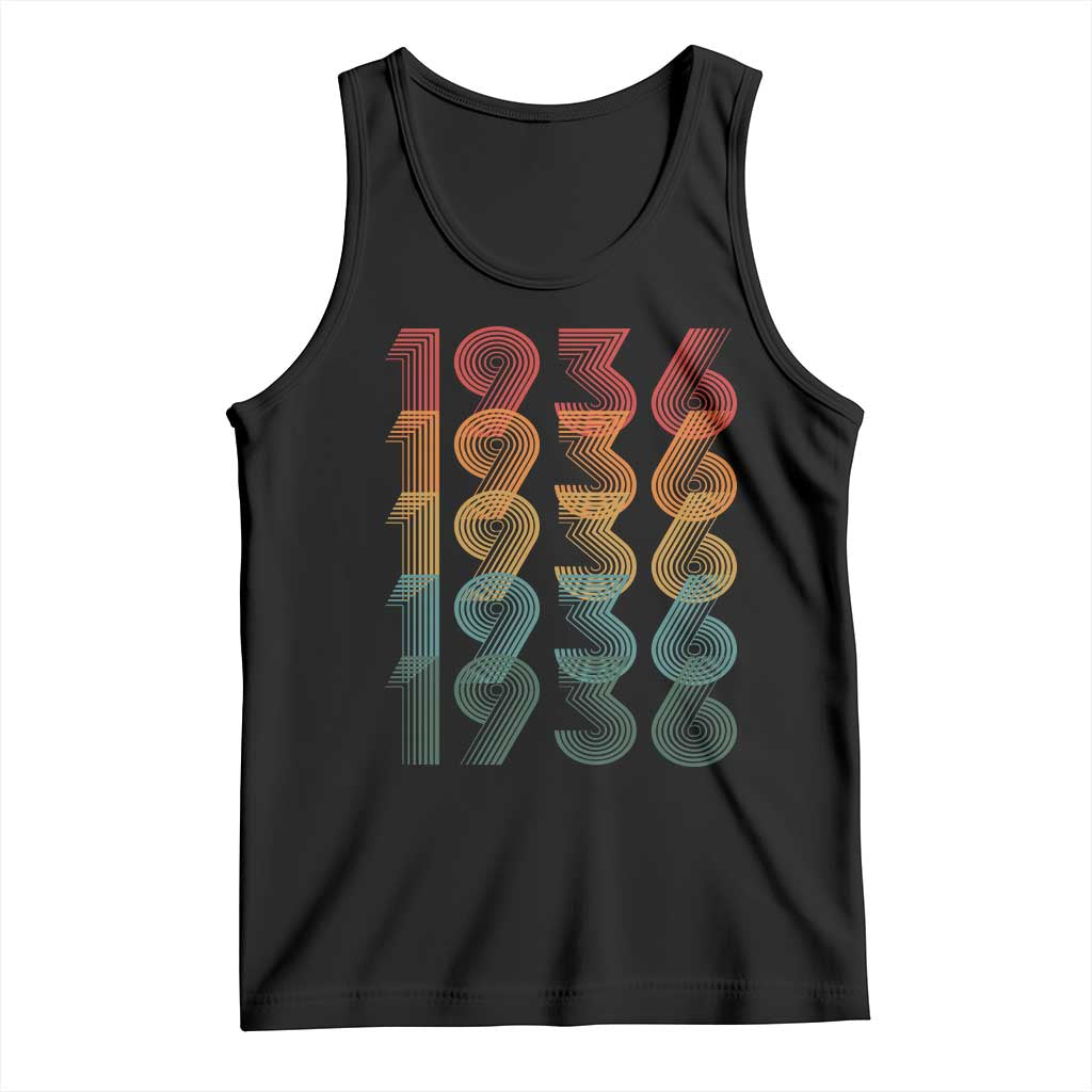 90th Birthday Tank Top Vintage 1936 Retro 90 Years Old Birthday
