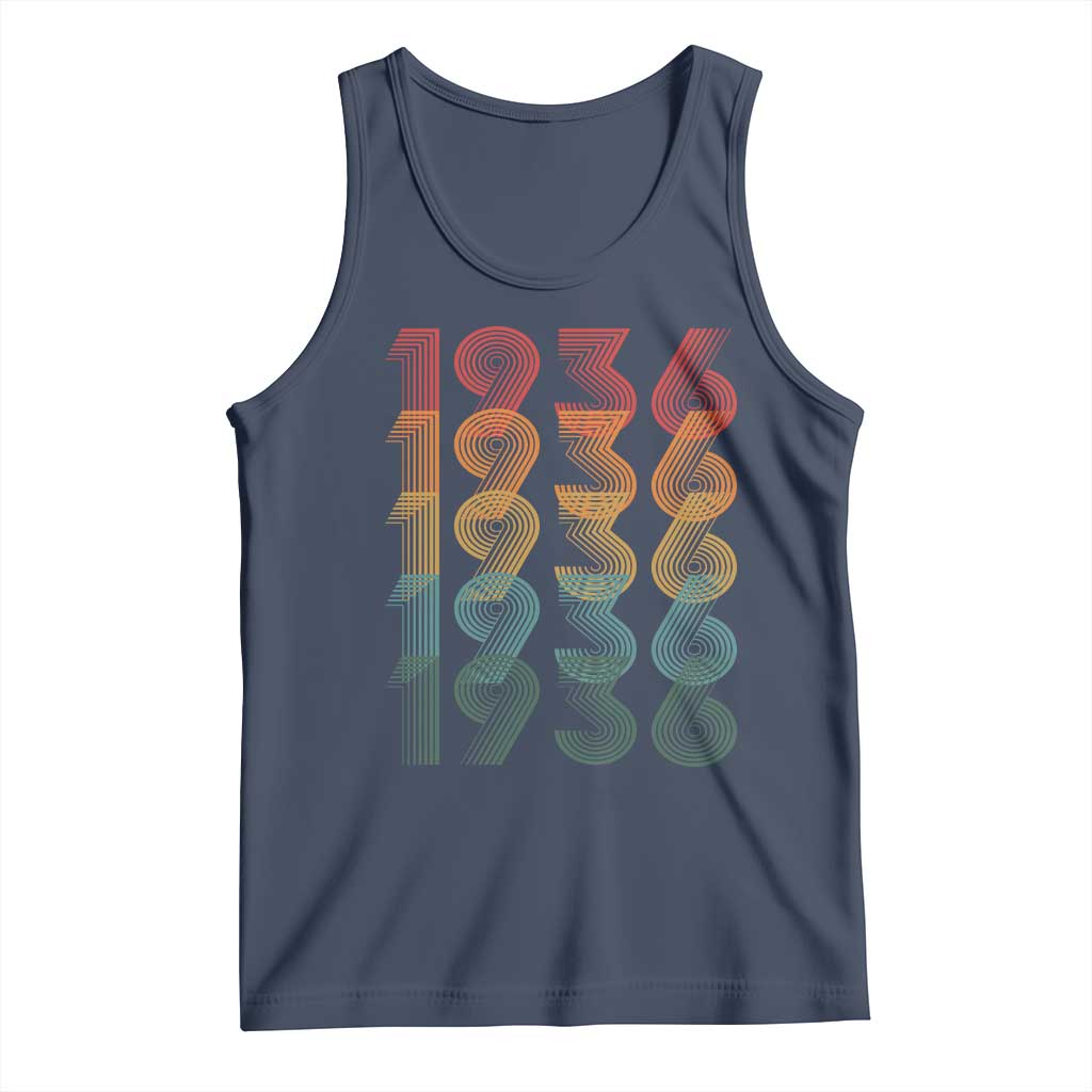 90th Birthday Tank Top Vintage 1936 Retro 90 Years Old Birthday