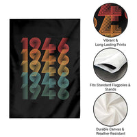 80th Birthday Garden Flag Vintage 1946 Retro 80 Years Old Birthday