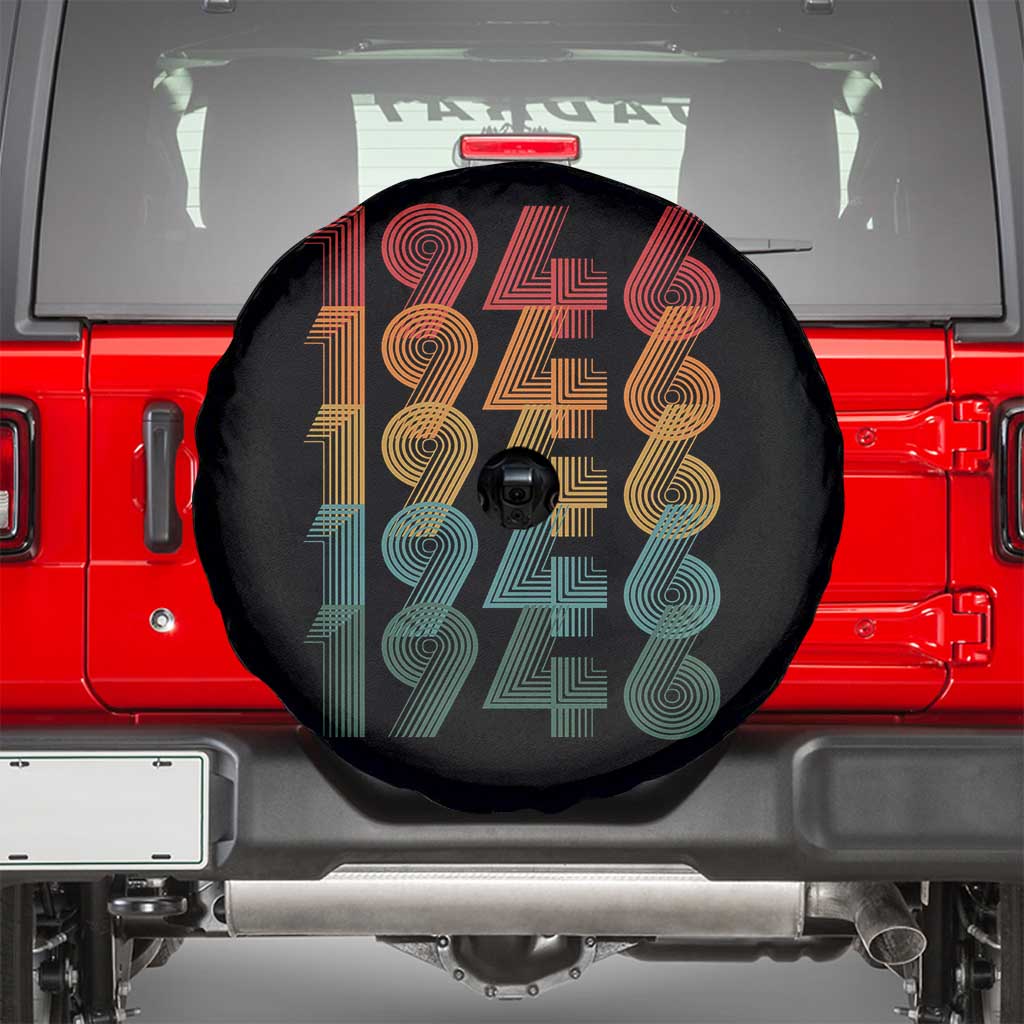 80th Birthday Spare Tire Cover Vintage 1946 Retro 80 Years Old Birthday