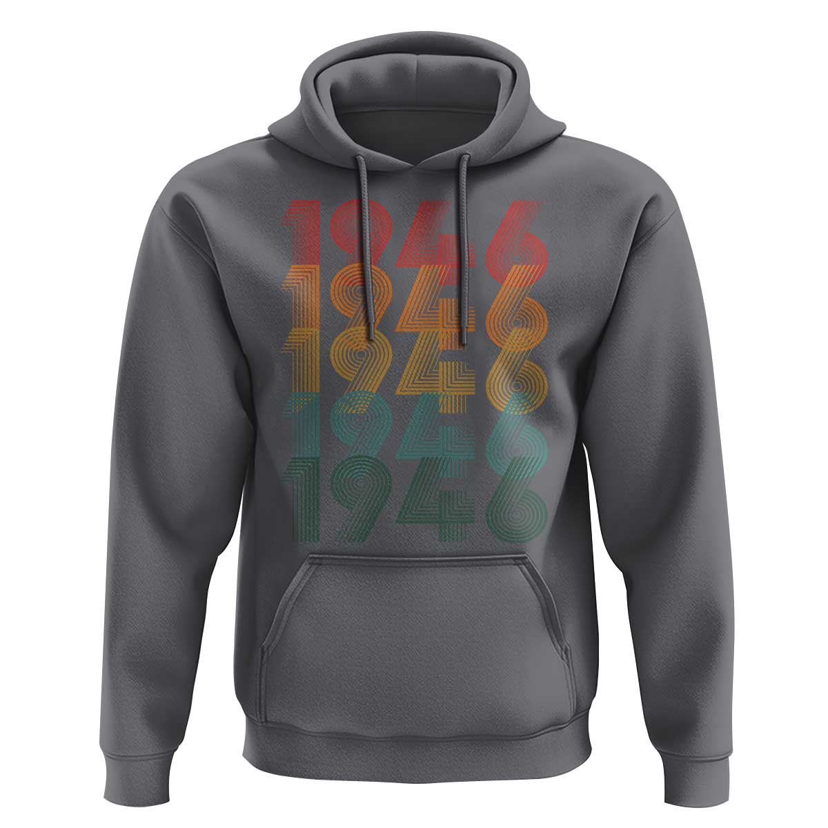 80th Birthday Hoodie Vintage 1946 Retro 80 Years Old Birthday