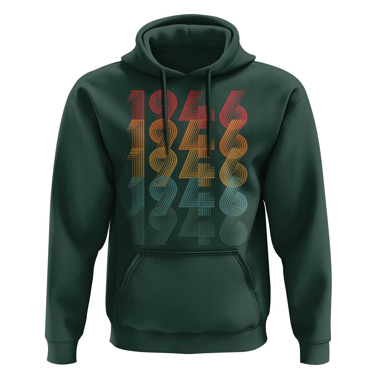 80th Birthday Hoodie Vintage 1946 Retro 80 Years Old Birthday