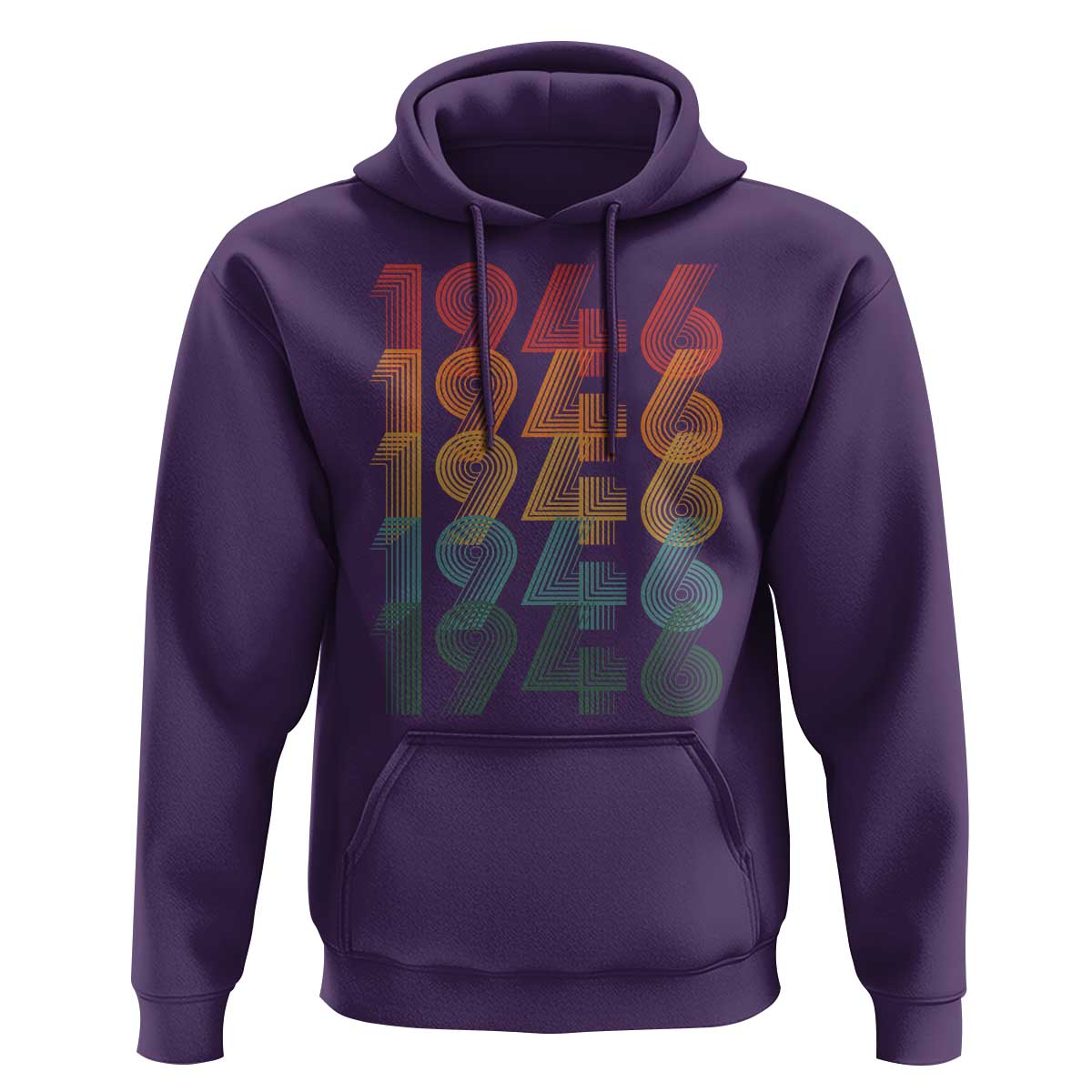 80th Birthday Hoodie Vintage 1946 Retro 80 Years Old Birthday