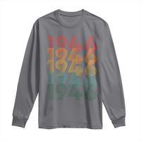 80th Birthday Long Sleeve Shirt Vintage 1946 Retro 80 Years Old Birthday