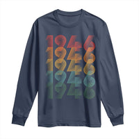 80th Birthday Long Sleeve Shirt Vintage 1946 Retro 80 Years Old Birthday