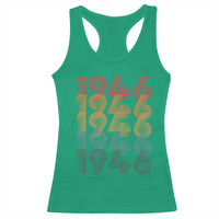 80th Birthday Racerback Tank Top Vintage 1946 Retro 80 Years Old Birthday