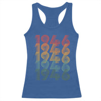 80th Birthday Racerback Tank Top Vintage 1946 Retro 80 Years Old Birthday