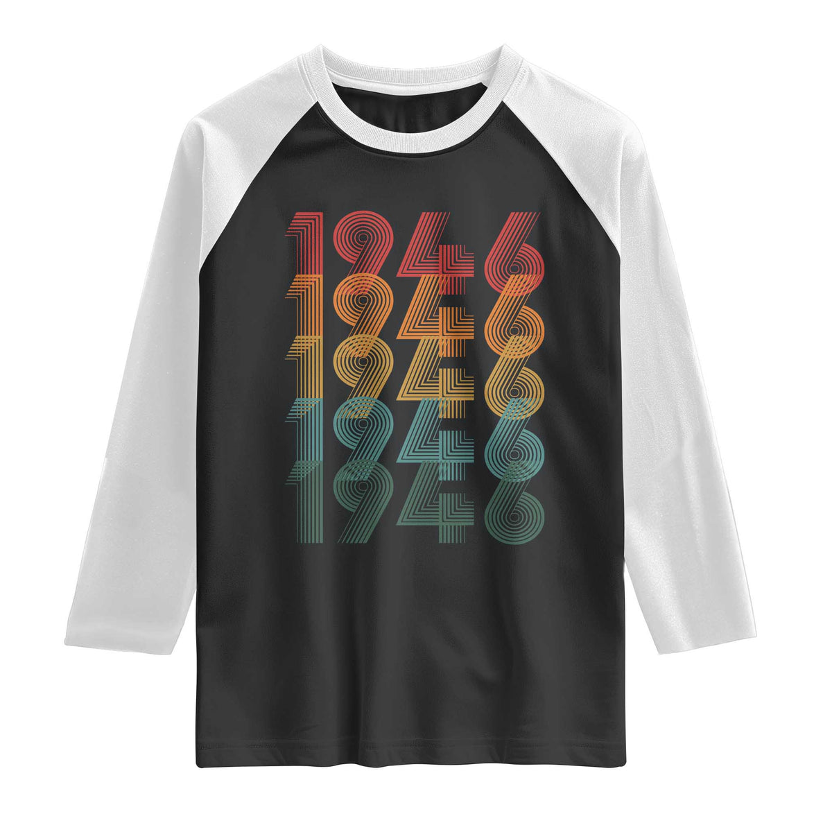 80th Birthday Raglan Shirt Vintage 1946 Retro 80 Years Old Birthday