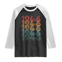 80th Birthday Raglan Shirt Vintage 1946 Retro 80 Years Old Birthday