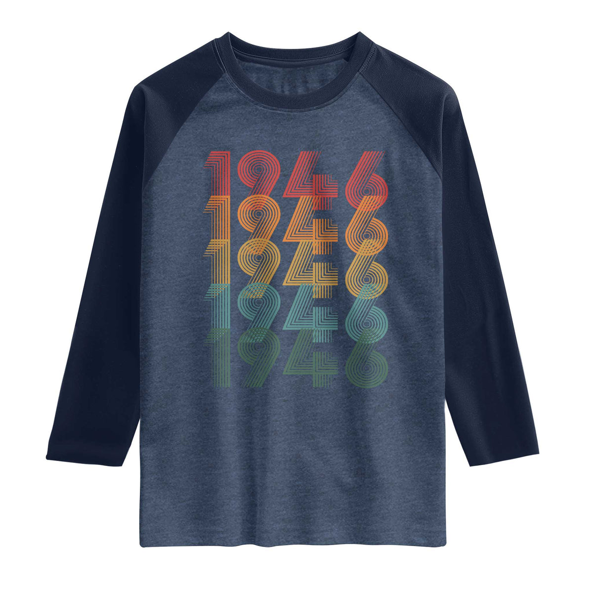 80th Birthday Raglan Shirt Vintage 1946 Retro 80 Years Old Birthday