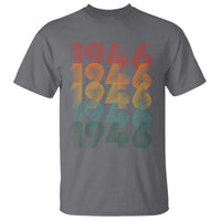 80th Birthday T Shirt Vintage 1946 Retro 80 Years Old Birthday