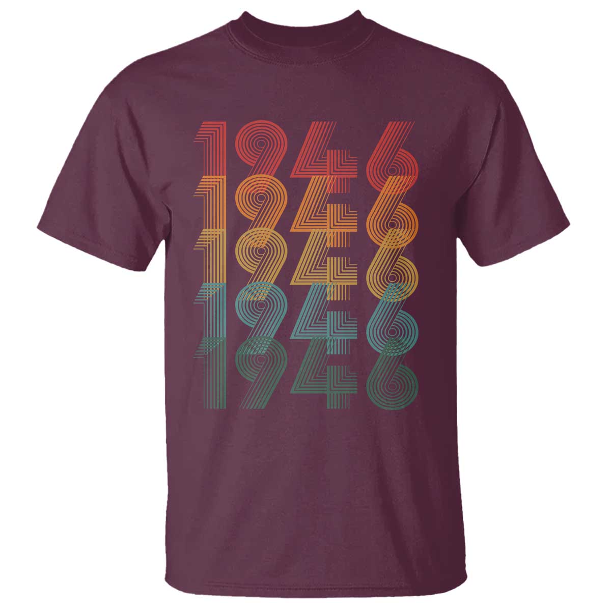 80th Birthday T Shirt Vintage 1946 Retro 80 Years Old Birthday