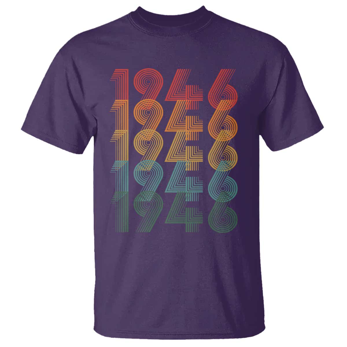 80th Birthday T Shirt Vintage 1946 Retro 80 Years Old Birthday
