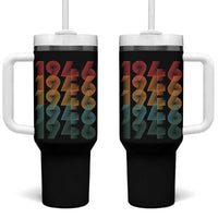 80th Birthday Tumbler With Handle Vintage 1946 Retro 80 Years Old Birthday