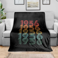 70th Birthday Throw Blanket Vintage 1956 Retro 70 Years Old Birthday
