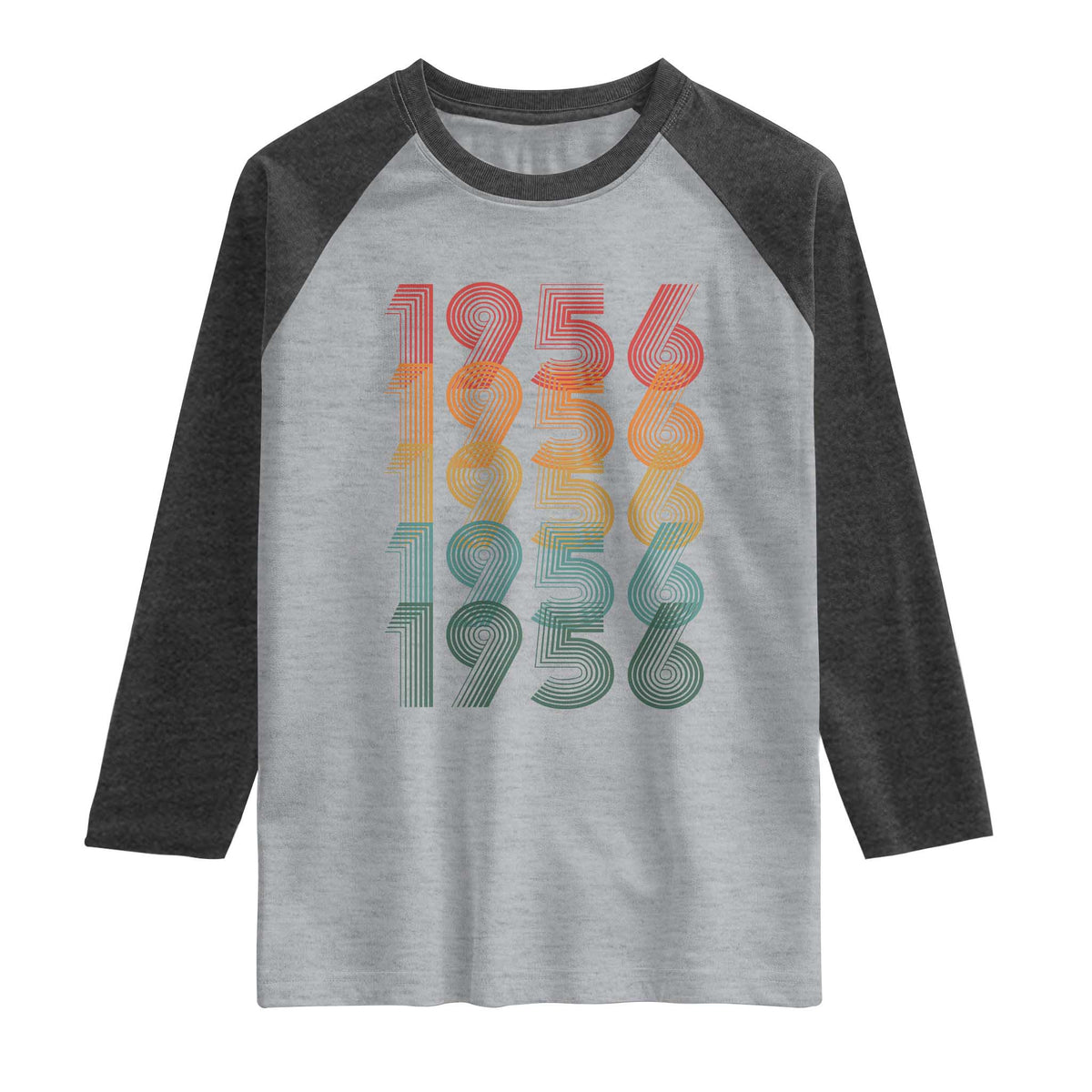 70th Birthday Raglan Shirt Vintage 1956 Retro 70 Years Old Birthday