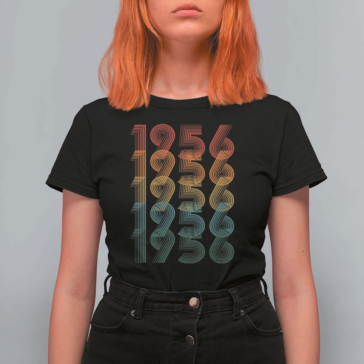 70th Birthday T Shirt For Women Vintage 1956 Retro 70 Years Old Birthday