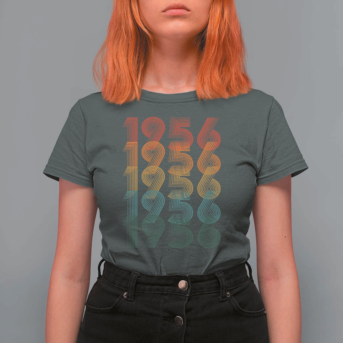 70th Birthday T Shirt For Women Vintage 1956 Retro 70 Years Old Birthday