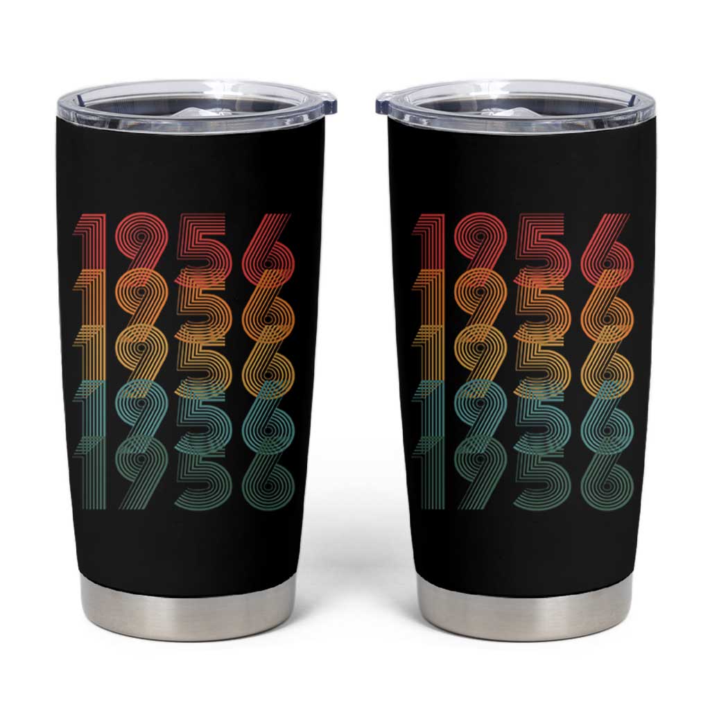 70th Birthday Tumbler Cup Vintage 1956 Retro 70 Years Old Birthday