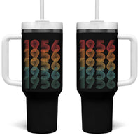 70th Birthday Tumbler With Handle Vintage 1956 Retro 70 Years Old Birthday