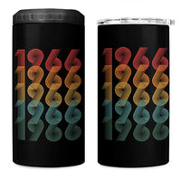 60th Birthday 4 in 1 Can Cooler Tumbler Vintage 1966 Retro 60 Years Old Birthday
