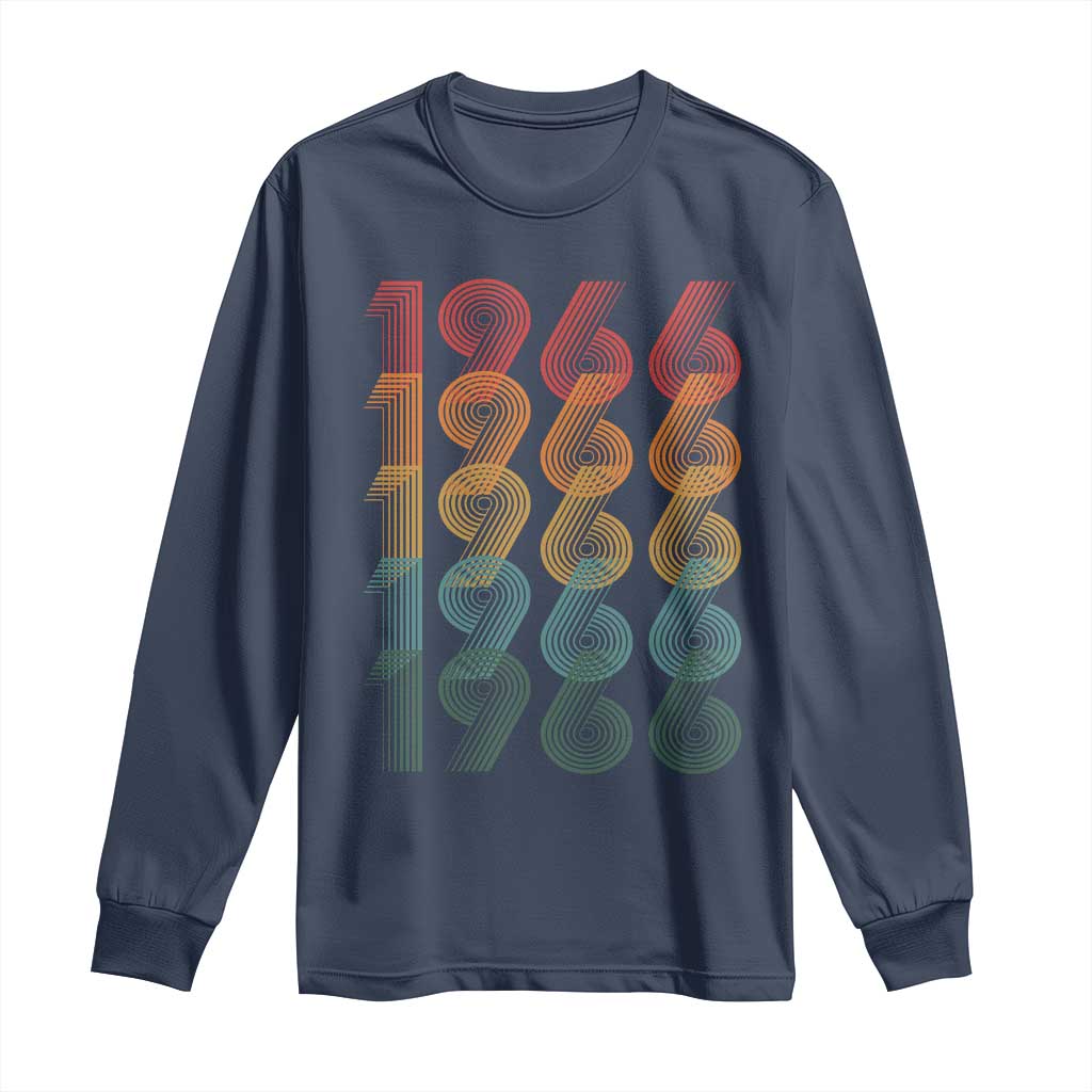 60th Birthday Long Sleeve Shirt Vintage 1966 Retro 60 Years Old Birthday
