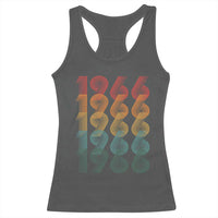 60th Birthday Racerback Tank Top Vintage 1966 Retro 60 Years Old Birthday