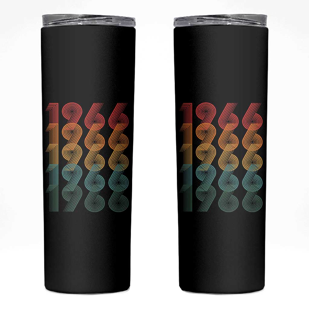 60th Birthday Skinny Tumbler Vintage 1966 Retro 60 Years Old Birthday