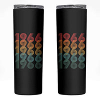 60th Birthday Skinny Tumbler Vintage 1966 Retro 60 Years Old Birthday