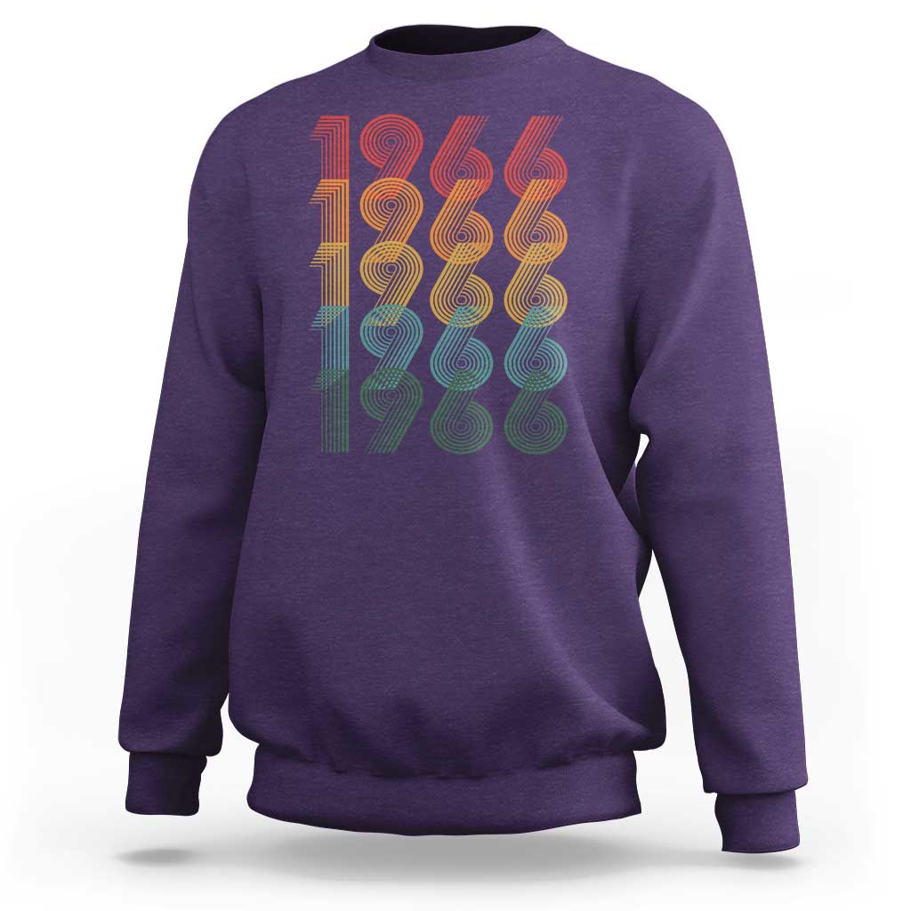 60th Birthday Sweatshirt Vintage 1966 Retro 60 Years Old Birthday