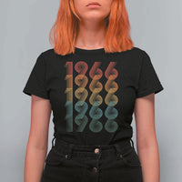 60th Birthday T Shirt For Women Vintage 1966 Retro 60 Years Old Birthday