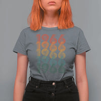 60th Birthday T Shirt For Women Vintage 1966 Retro 60 Years Old Birthday