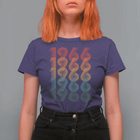 60th Birthday T Shirt For Women Vintage 1966 Retro 60 Years Old Birthday
