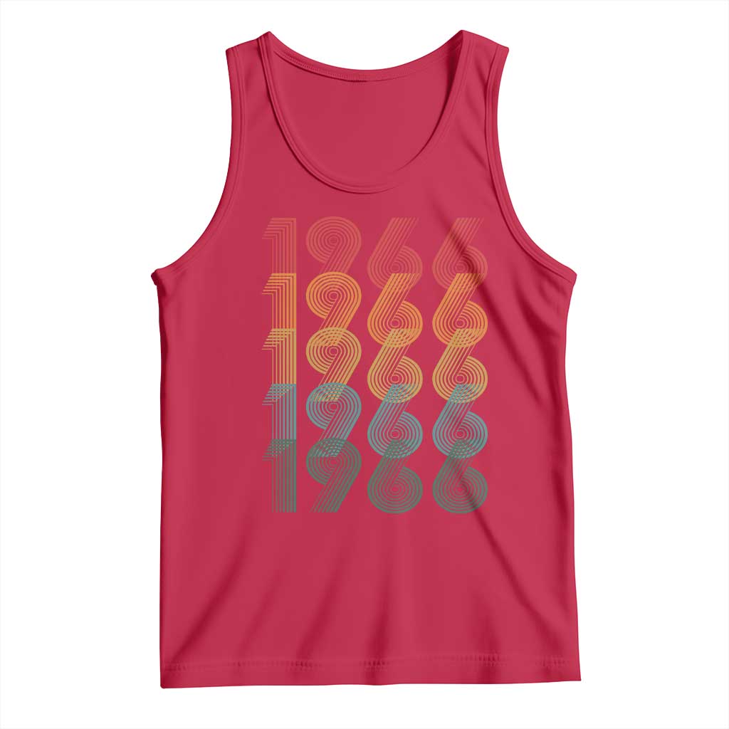 60th Birthday Tank Top Vintage 1966 Retro 60 Years Old Birthday