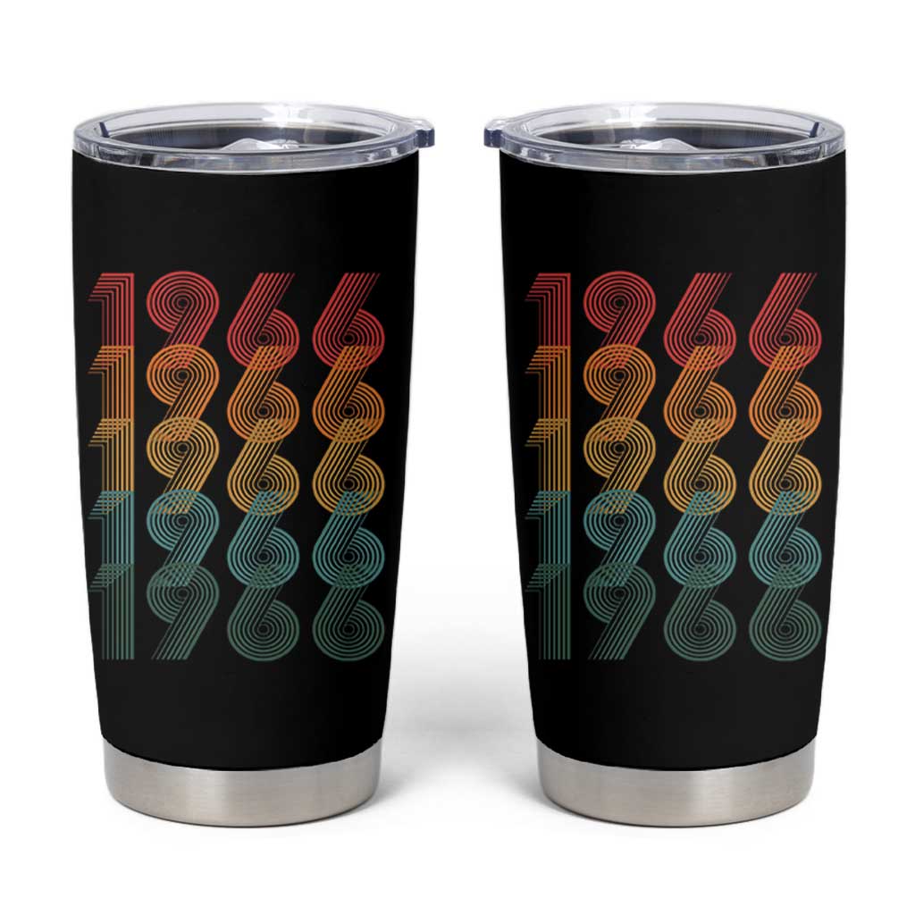 60th Birthday Tumbler Cup Vintage 1966 Retro 60 Years Old Birthday