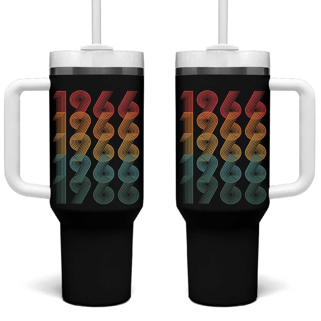 60th Birthday Tumbler With Handle Vintage 1966 Retro 60 Years Old Birthday