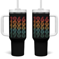 60th Birthday Tumbler With Handle Vintage 1966 Retro 60 Years Old Birthday