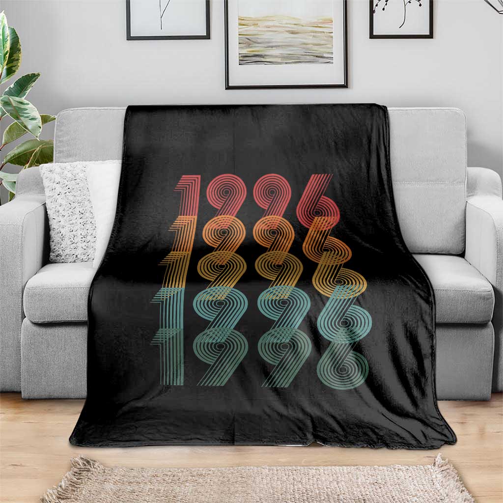 30th Birthday Throw Blanket Vintage 1996 Retro 30 Years Old Birthday