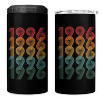 30th Birthday 4 in 1 Can Cooler Tumbler Vintage 1996 Retro 30 Years Old Birthday