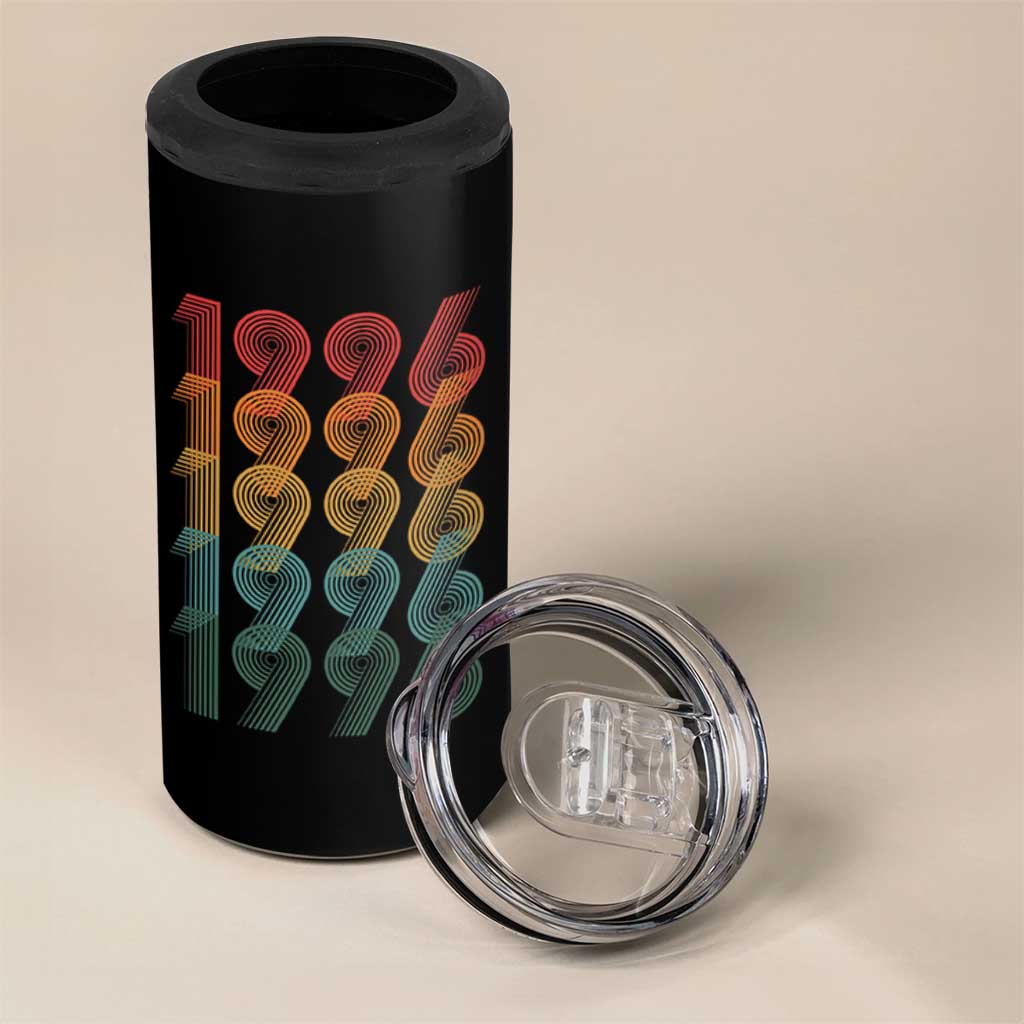 30th Birthday 4 in 1 Can Cooler Tumbler Vintage 1996 Retro 30 Years Old Birthday