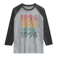 30th Birthday Raglan Shirt Vintage 1996 Retro 30 Years Old Birthday