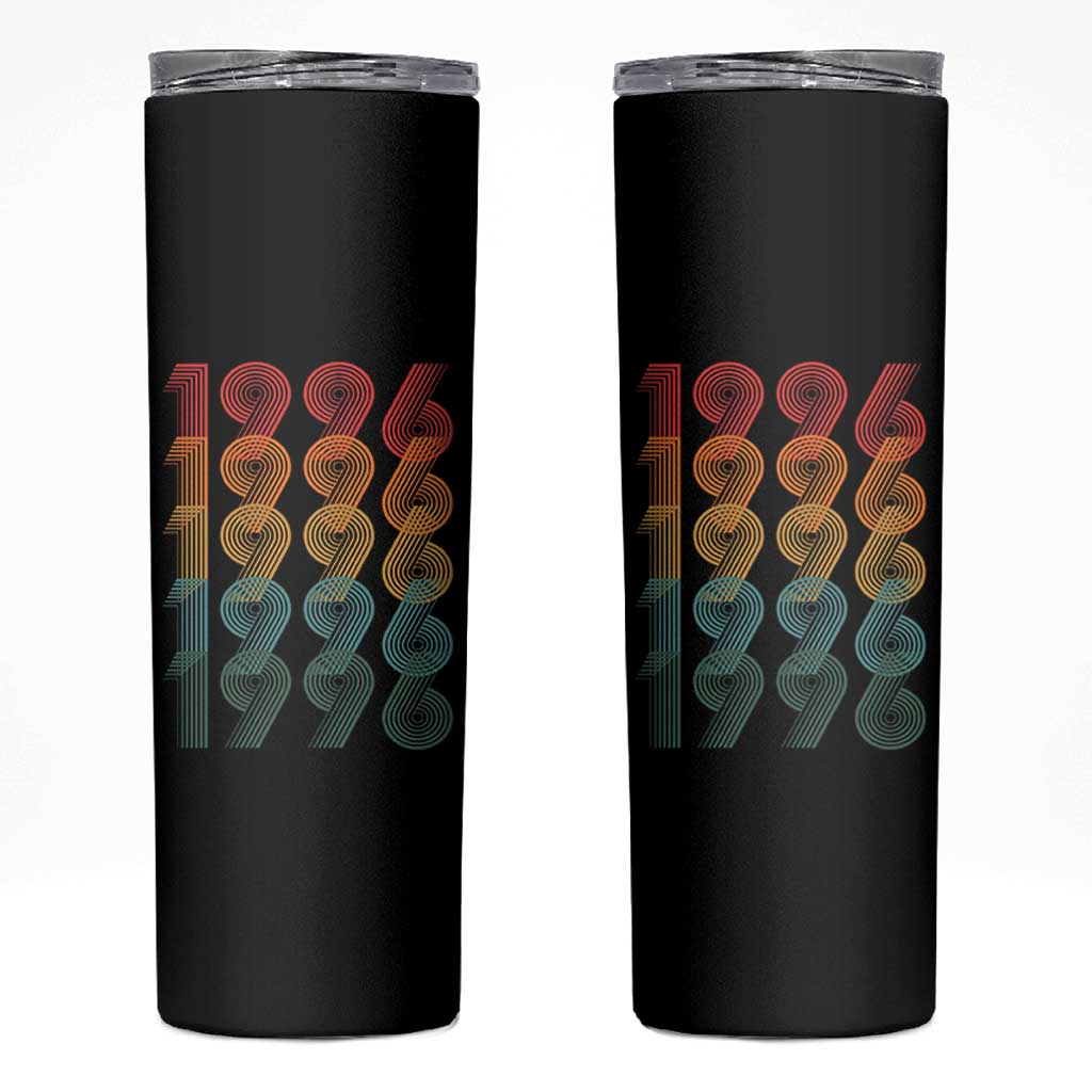 30th Birthday Skinny Tumbler Vintage 1996 Retro 30 Years Old Birthday