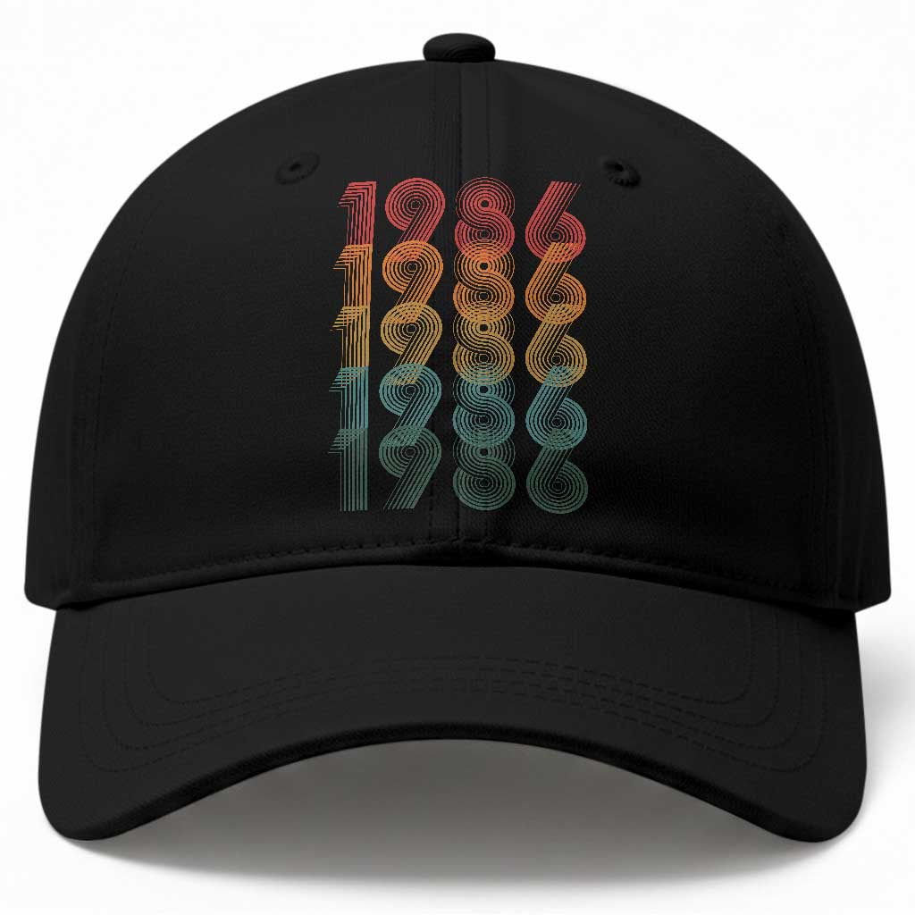 40th Birthday Baseball Cap Vintage 1986 Retro 40 Years Old Birthday